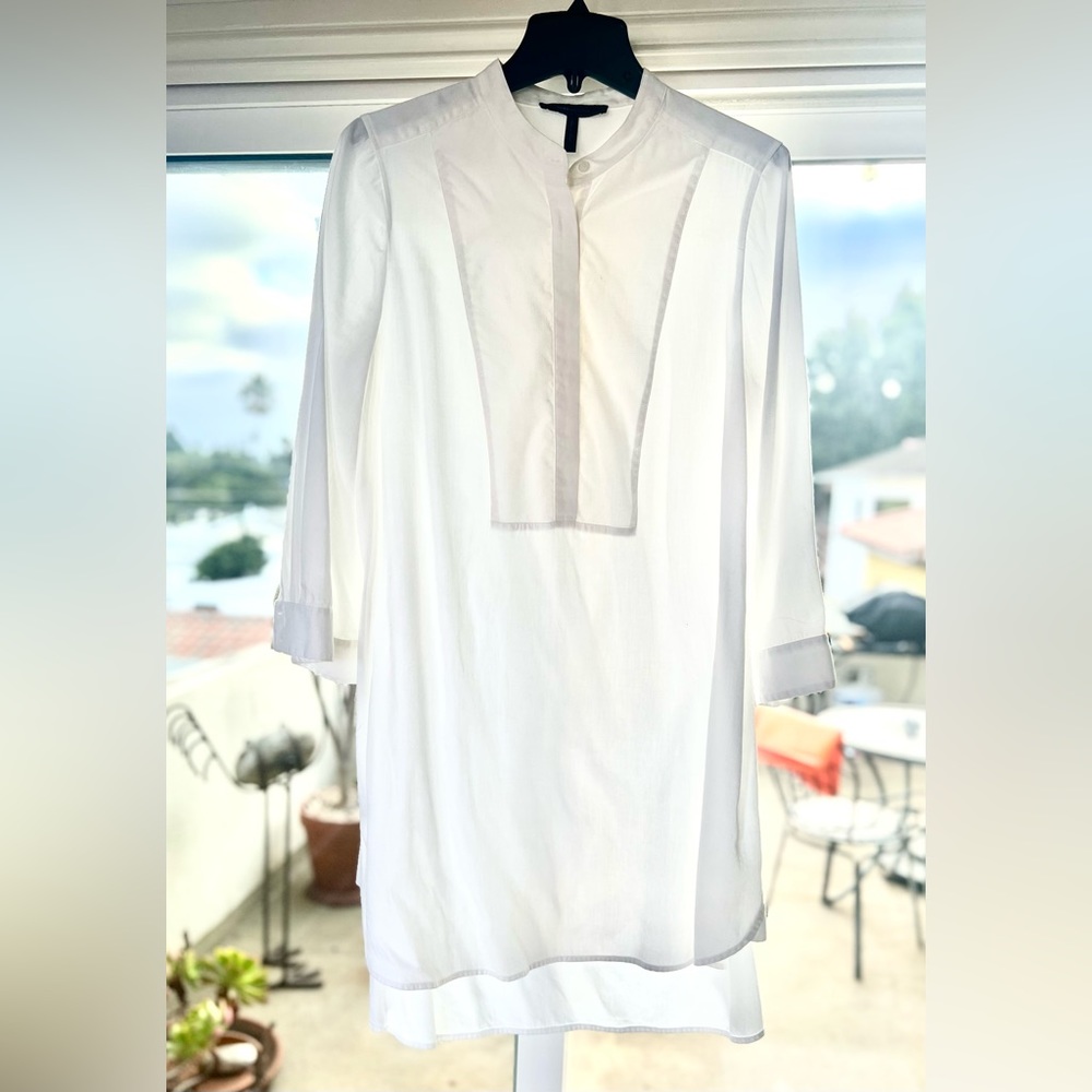 BCBG Long White Blouse